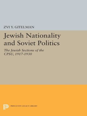 cover image of Jewish Nationality and Soviet Politics